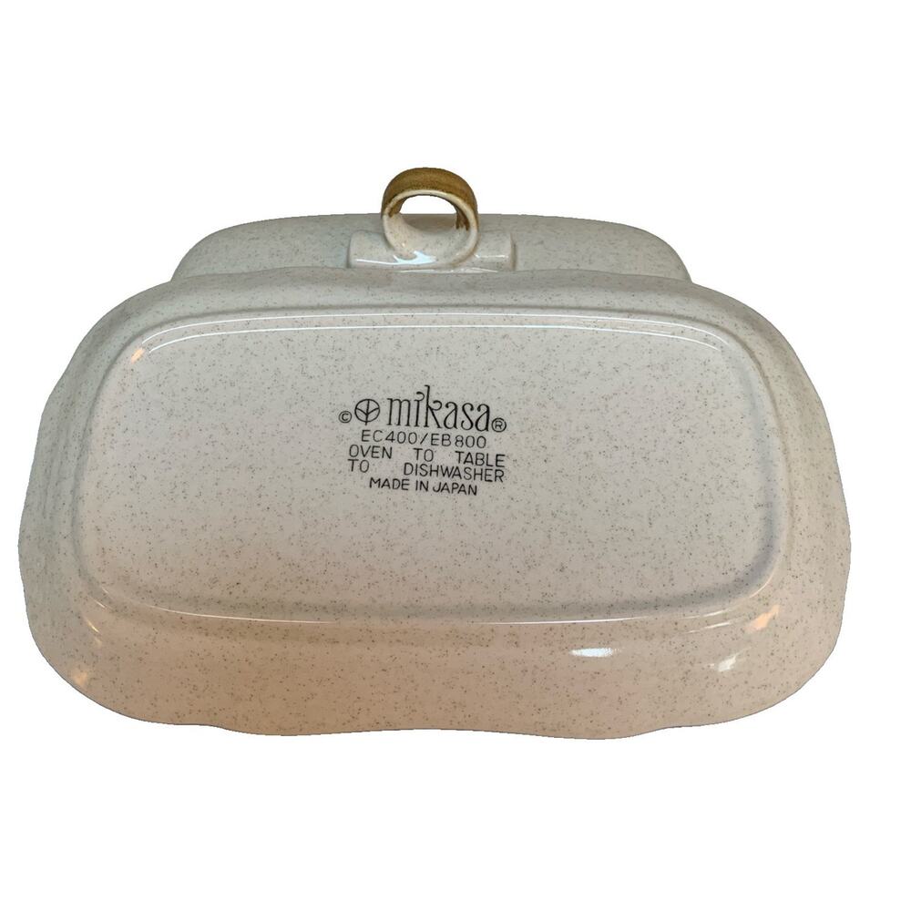 Mikasa~ Garden Club Butter Dish Stoneware~EC 400 /EB 800 - Picture 4 of 4